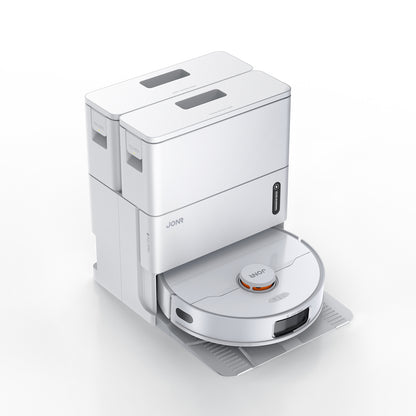 JONR T5 Pro Gen 2 Robot Vacuum and Mop with Self-Emptying Wash/Dry Dock, Dual Rotating Mops, Edge-Following Mopping & Mop Lift, LDS Navigation, 15,000Pa Suction, 5200mAh, 4L+3.5L Tanks