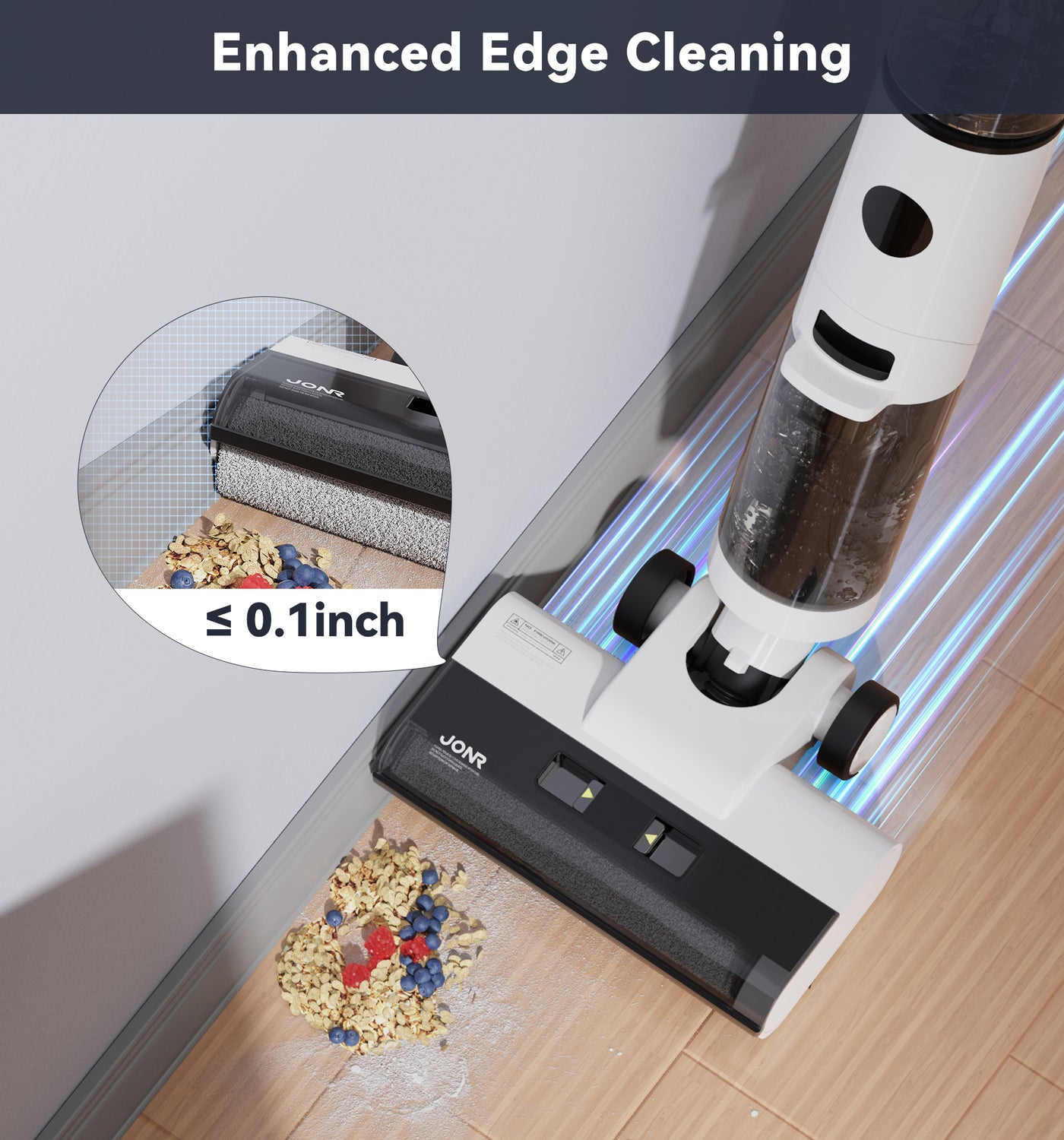 JONR ED12 Lightweight Wet Dry Vacuum Cordless Floor cleaner for Home Cleaning