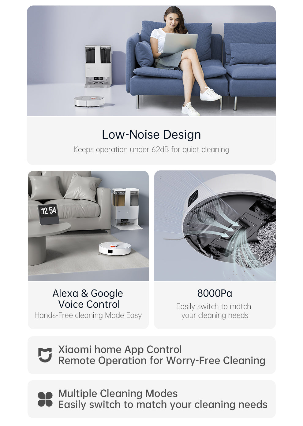 JONR T5 Lite Robot Vacuum & Mop with Mop-Wash Air-Dry Dock, Dual Rotating Mops, LDS Navigation, 4L+4L Tanks, 4,000Pa Suction, Auto Mop Lift, 2600mAh, 130-min Runtime