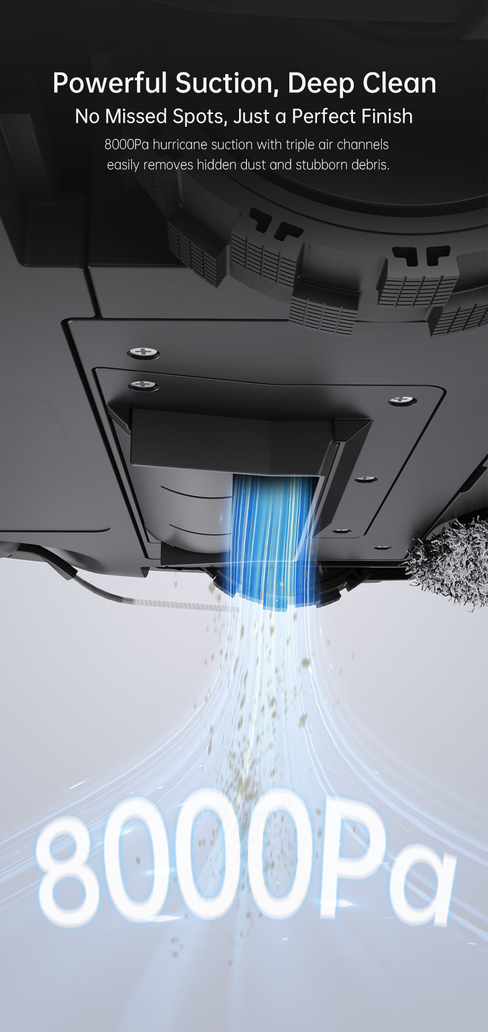 JONR T5 Lite Robot Vacuum & Mop with Mop-Wash Air-Dry Dock, Dual Rotating Mops, LDS Navigation, 4L+4L Tanks, 4,000Pa Suction, Auto Mop Lift, 2600mAh, 130-min Runtime