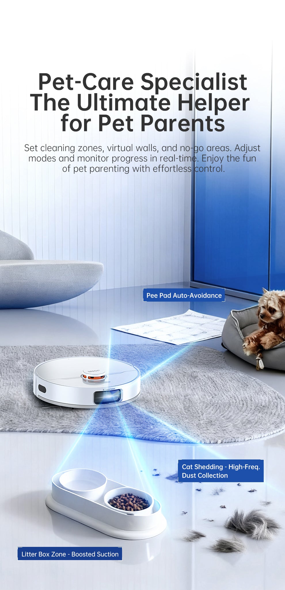 JONR T5 Pro Gen 2 Robot Vacuum and Mop with Self-Emptying Wash/Dry Dock, Dual Rotating Mops, Edge-Following Mopping & Mop Lift, LDS Navigation, 15,000Pa Suction, 5200mAh, 4L+3.5L Tanks