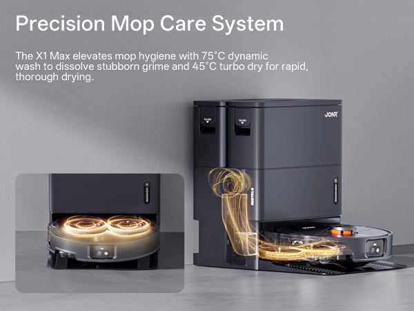 Jonr X1 Max Robot Vacuum and Mop | LiDAR Navigation | Self-Empty & Auto Mop Wash