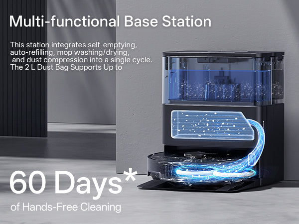 Jonr X1 Max Robot Vacuum and Mop | LiDAR Navigation | Self-Empty & Auto Mop Wash