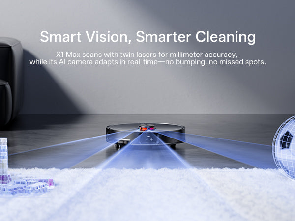 Jonr X1 Max Robot Vacuum and Mop | LiDAR Navigation | Self-Empty & Auto Mop Wash