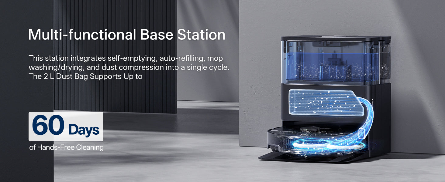 Jonr X1 Max Robot Vacuum and Mop | LiDAR Navigation | Self-Empty & Auto Mop Wash
