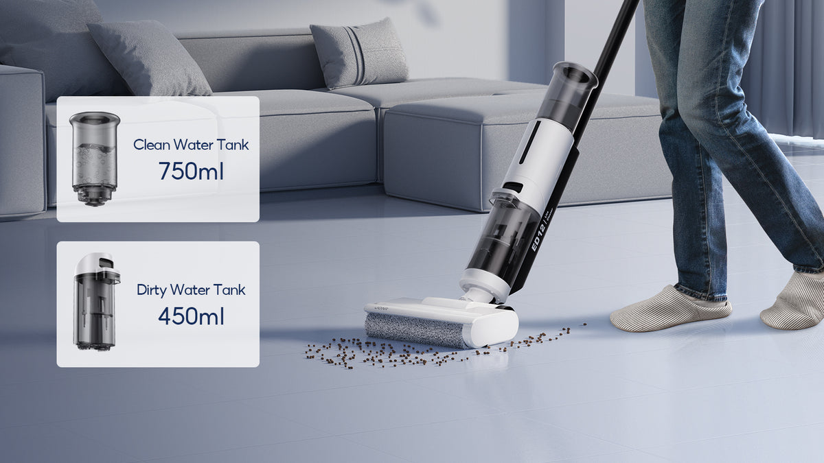 JONR ED12 Lite cordless vacuum cleaning living room floor